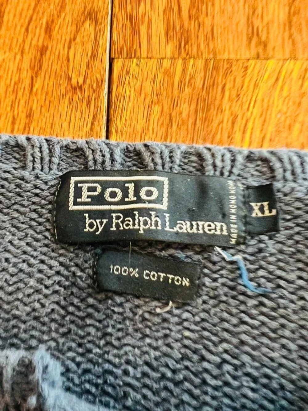 Vintage 90's Polo Ralph Lauren Men’s Cable Knit Fisherman Sweater Size XL Chunky